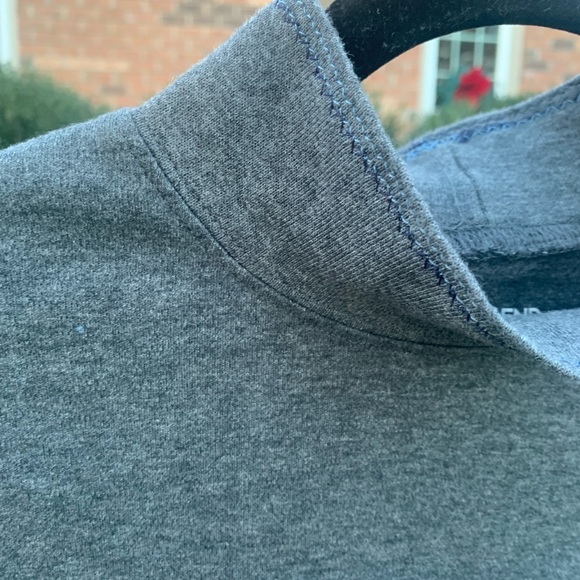 Handmade Upcycled Quilted Patchwork Sweater - Blue and Grey - Picture 2 of 5